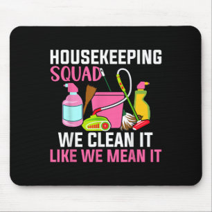 Funny Household Humor Städning Squad Housekeepe Musmatta