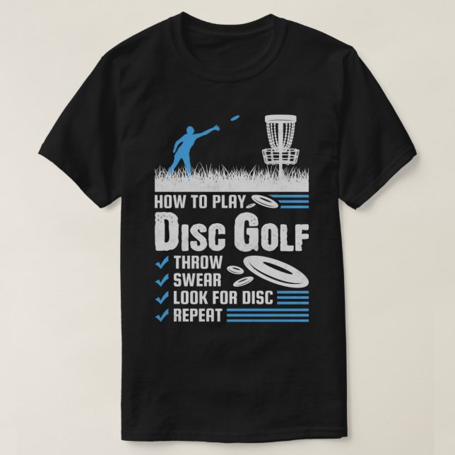 Funny How To Play Disc Golf Pullover  T Shirt (Design framsida)