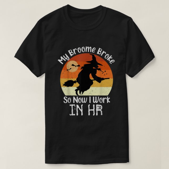 Funny HR Witch Human Resources Halloween Costume  T Shirt (Design framsida)