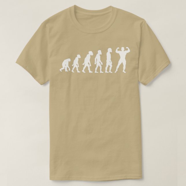 Funny Human Bodybuilding Evolution Weightlifter Bo T Shirt (Design framsida)