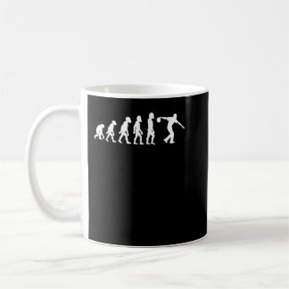 Funny Human Bowling Evolution Pin Ball Bowler Play Kaffemugg