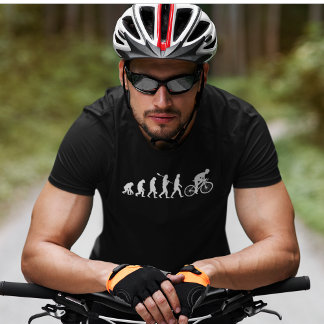 Funny Human Cycling Evolution Athlete Bike Cyclist T Shirt