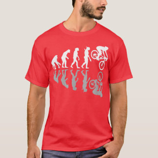 Funny Human Evolution Downhill Mountain Bike MTB B T Shirt