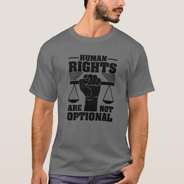 Funny Human Högers Gift Coola Justice Equality Fre T Shirt (Framsida)