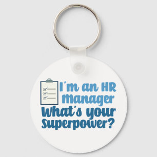 Funny Human Resources Manager Superhjälte Nyckelring