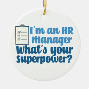 Funny Human Resources Superhjälte Julgransprydnad Keramik