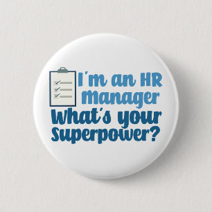 Funny Human Resources Superhjälte Knapp