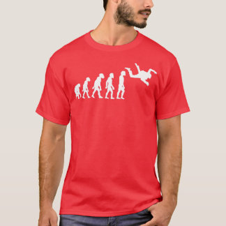 Funny Human Skydiving Evolution Freefall Skydiver T Shirt