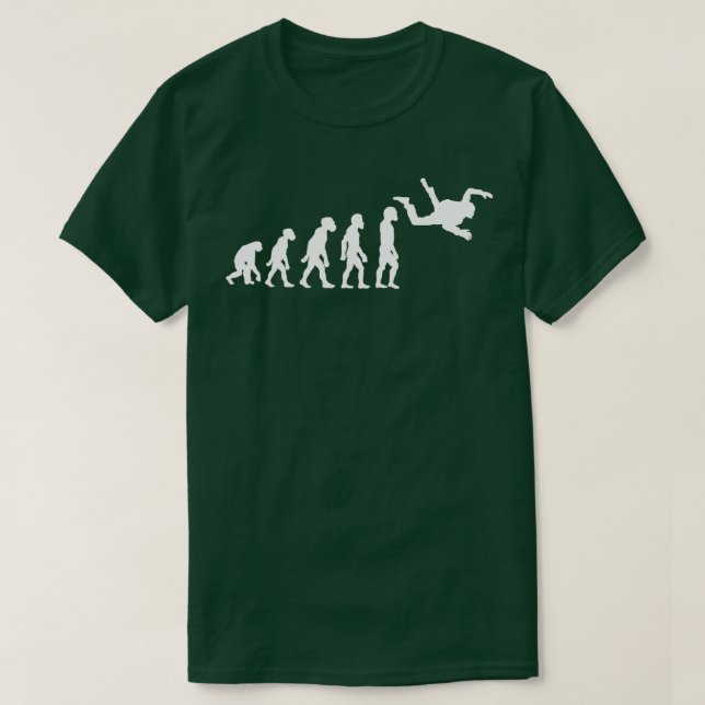 Funny Human Skydiving Evolution Freefall Skydiver T Shirt (Design framsida)