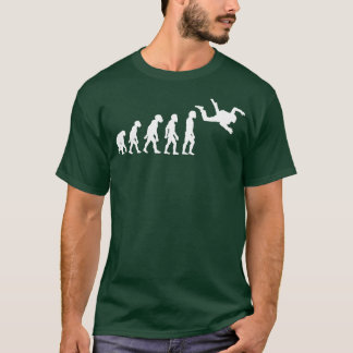 Funny Human Skydiving Evolution Freefall Skydiver T Shirt