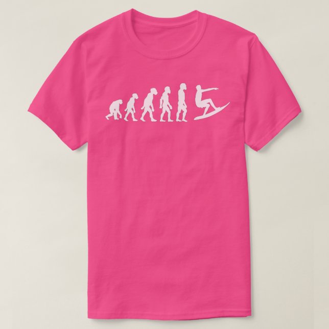 Funny Human Surfing Evolution Surfer Wave Beach Su T Shirt (Design framsida)