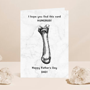 Funny Humerus Bone Lycklig Fars dag Kort