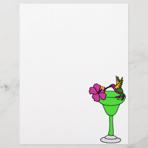 Funny Hummingbird och Hibiscus på Margarita Drink
