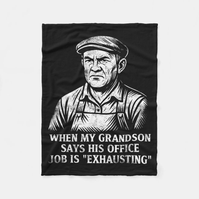Funny Humor Grandpa Gift Father's Day Grandfather  Fleecefilt (Framsidan)