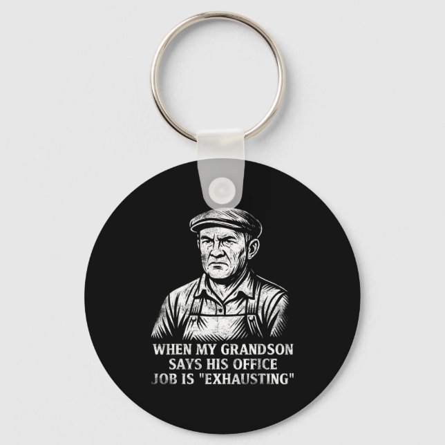 Funny Humor Grandpa Gift Father's Day Grandfather  Nyckelring (Framsida)