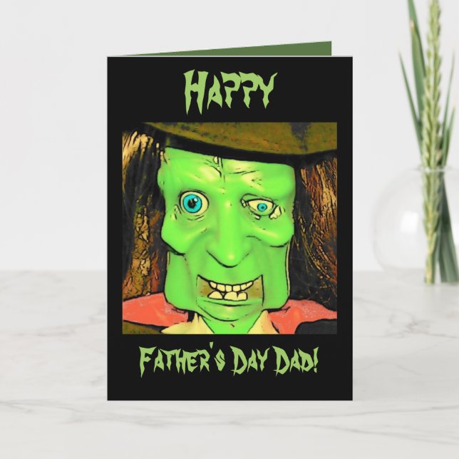 Funny Humor Monster Fars dag-kort Kort (Framsida)