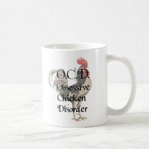 Funny, humör OCD-besatlig kycklingsjukdom Kaffemugg