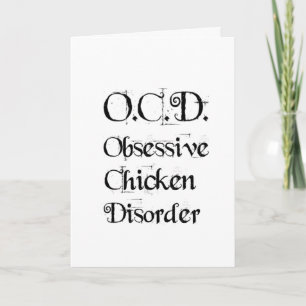 Funny, humör OCD-besatlig kycklingsjukdom Kort