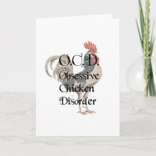 Funny, humör OCD-besatlig kycklingsjukdom Kort