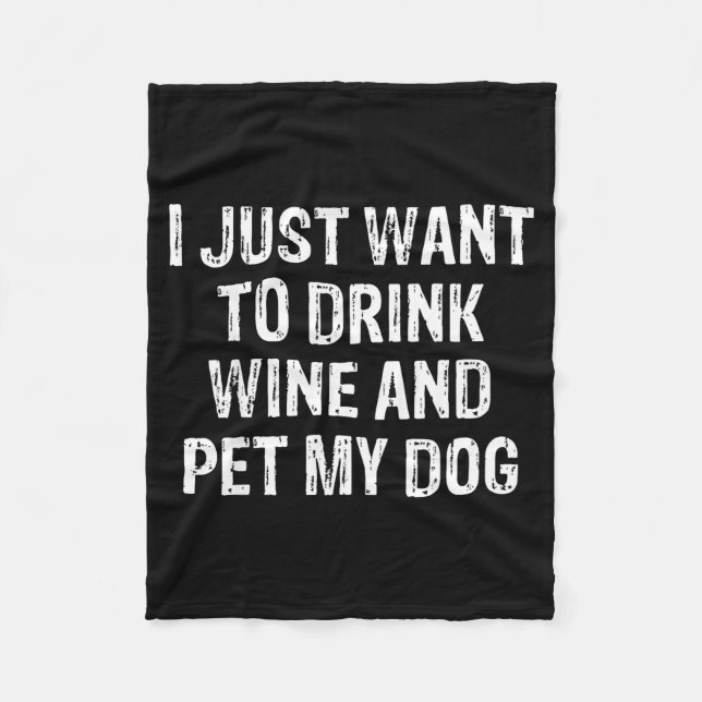 Funny Humor Puppy Lover Cute Fun Animals And Sarca Fleecefilt (Framsidan)