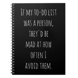 Funny Humor Quote Gift for Procrastinators Joke Anteckningsbok