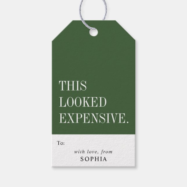 Funny Humorous This Looked Expensive Presentetikett (Framsidan)