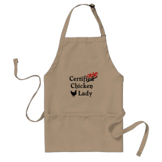 Funny Humous Certisible Crazy Chicken Dam Gift Förkläde