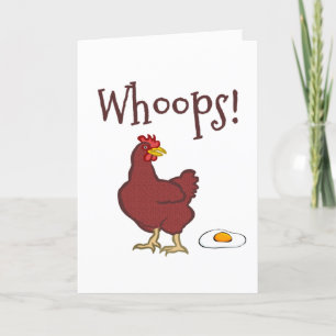 Funny Humous Chicken Lay Fried Egg Kort