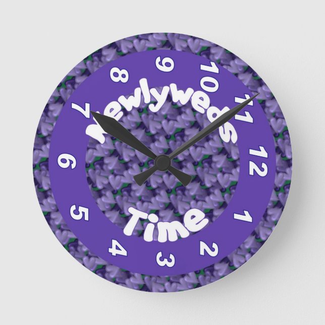 Funny Humous Newlyweds Wall Clock Rund Klocka (Framsida)