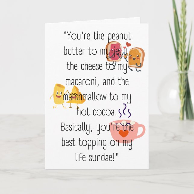Funny Humous Valentine Day Quote Helgdag Card Helgkort (Framsida)