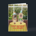 Funny Hund Birthday Card för make/maka Kort<br><div class="desc">Lustigt hundfödelsekort. Du kan anpassa texten,  markera teckensnittet storlekt och färg.</div>