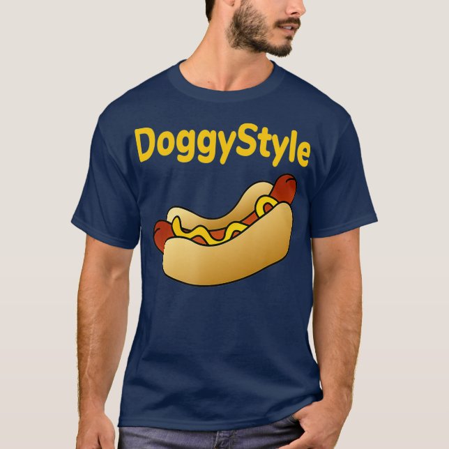 Funny Hund för Hett Doggystyle Comical T Shirt (Framsida)