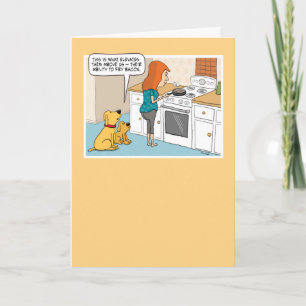 Funny Hund Kärlek Bacon Birthday Card Kort
