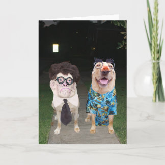 Funny Hund/Labs som humans på Halloween Kort
