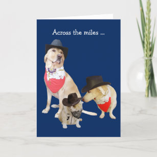 Funny Hund och katt tvärs över Miles Birthday Card Kort