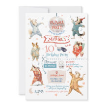 Funny Hund Pajama Party Birthday-inbjudan