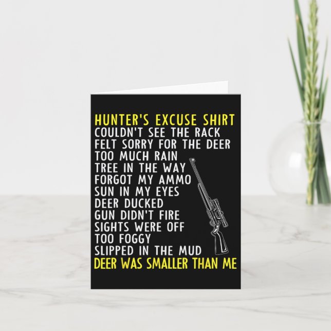 Funny Hunter Excuses - Season Hunting - Pappa Buck Kort (Framsida)
