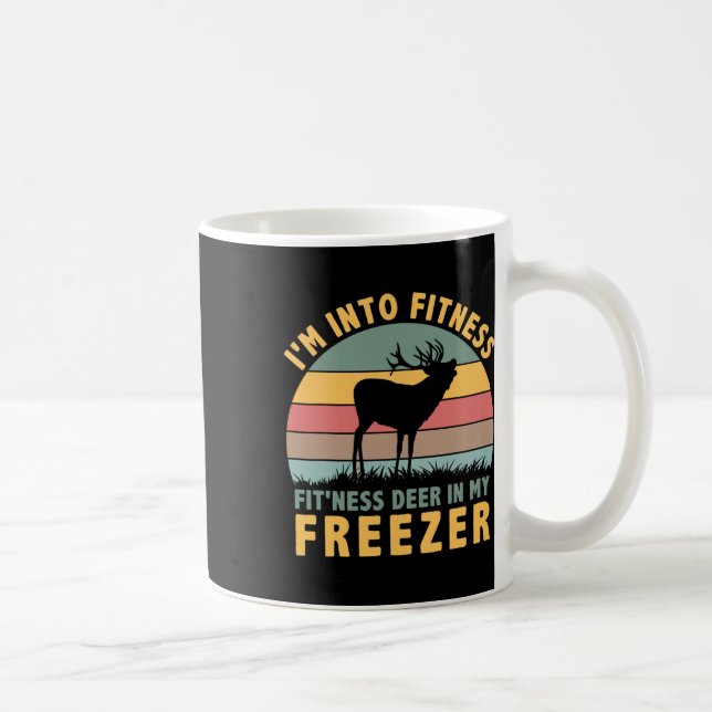 Funny Hunter Pappa I är Into Fitness Hjort Freezer Kaffemugg (Höger)