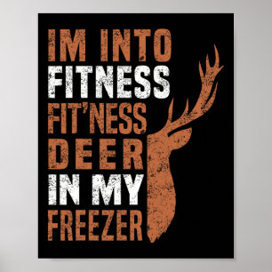 Funny Hunter Pappa I är Into Fitness Hjort Freezer Poster