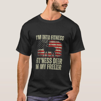 Funny Hunter Pappa I är Into Fitness Hjort Freezer T Shirt
