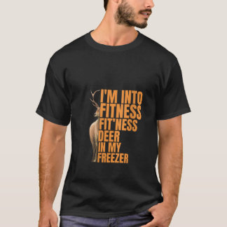 Funny Hunter Pappa I är Into Fitness Hjort Freezer T Shirt