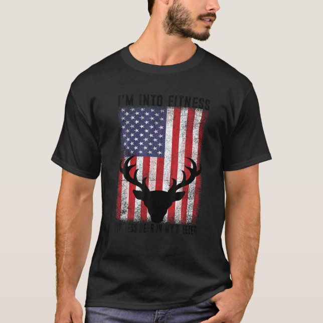 Funny Hunter Pappa I är Into Fitness Hjort Freezer T Shirt (Framsida)