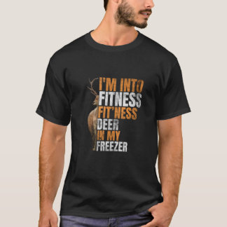 Funny Hunter Pappa I är Into Fitness Hjort Freezer T Shirt