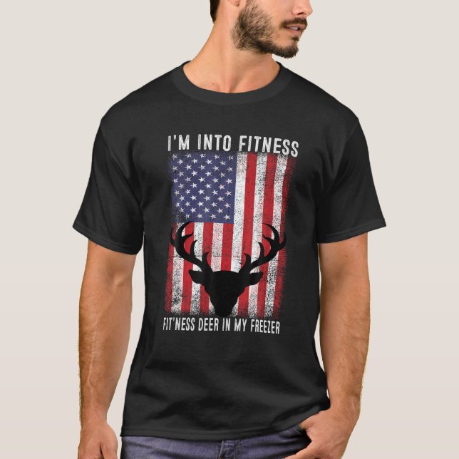 Funny Hunter Pappa I är Into Fitness Hjort Freezer T Shirt (Framsida)