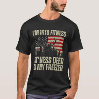 Funny Hunter Pappa I är Into Fitness Hjort Freezer T Shirt