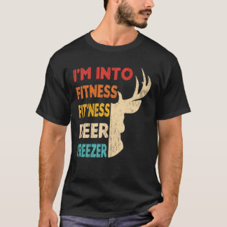 Funny Hunter Pappa I är Into Fitness Hjort Freezer T Shirt