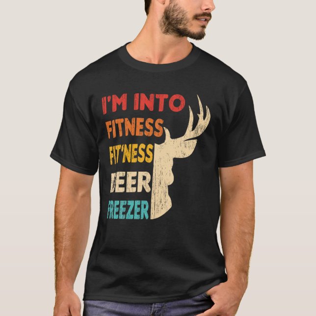 Funny Hunter Pappa I är Into Fitness Hjort Freezer T Shirt (Framsida)