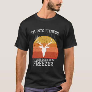 Funny Hunter Pappa I är Into Fitness Hjort Freezer T Shirt