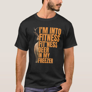 Funny Hunter Pappa I är Into Fitness Hjort Freezer T Shirt