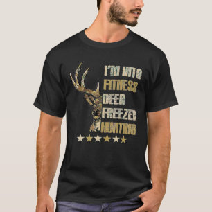 Funny Hunter Pappa I är Into Fitness Hjort Freezer T Shirt